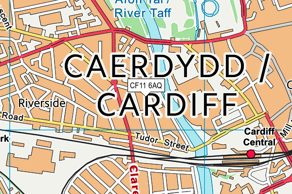 CF11 6AQ map - OS VectorMap District (Ordnance Survey)