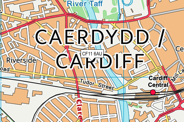 CF11 6AU map - OS VectorMap District (Ordnance Survey)