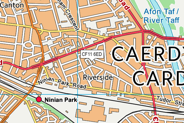 CF11 6ED map - OS VectorMap District (Ordnance Survey)