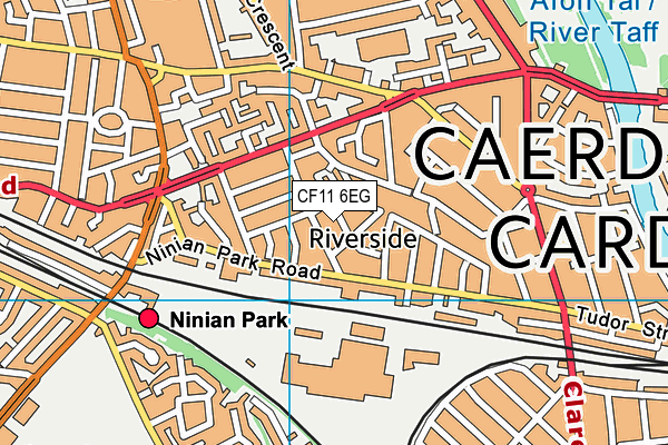 CF11 6EG map - OS VectorMap District (Ordnance Survey)