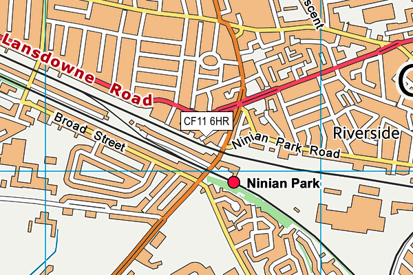 CF11 6HR map - OS VectorMap District (Ordnance Survey)