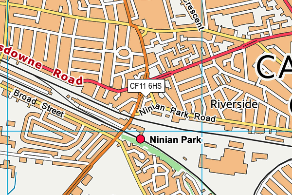 CF11 6HS map - OS VectorMap District (Ordnance Survey)