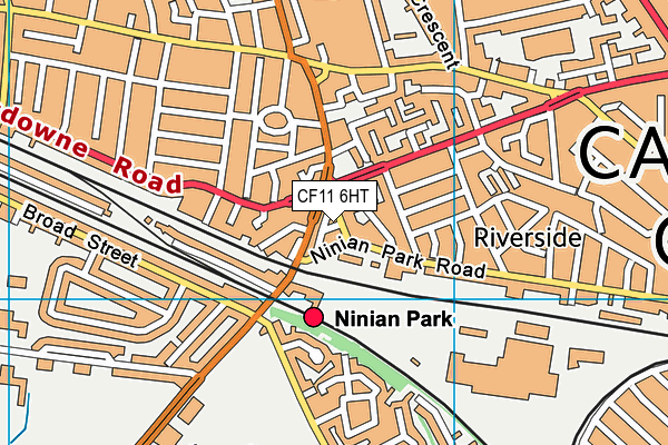 Kitchener Primary School map (CF11 6HT) - OS VectorMap District (Ordnance Survey)