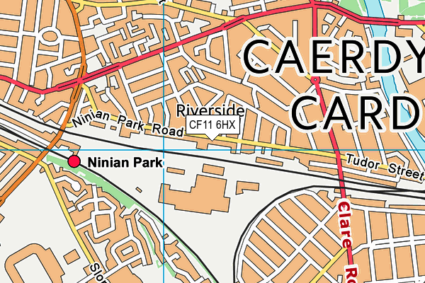 CF11 6HX map - OS VectorMap District (Ordnance Survey)