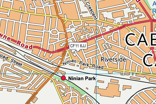 CF11 6JJ map - OS VectorMap District (Ordnance Survey)