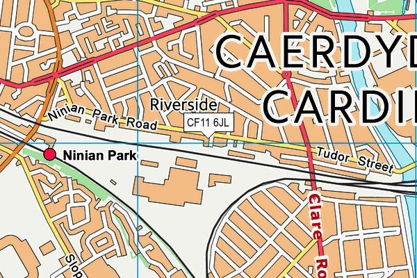 CF11 6JL map - OS VectorMap District (Ordnance Survey)