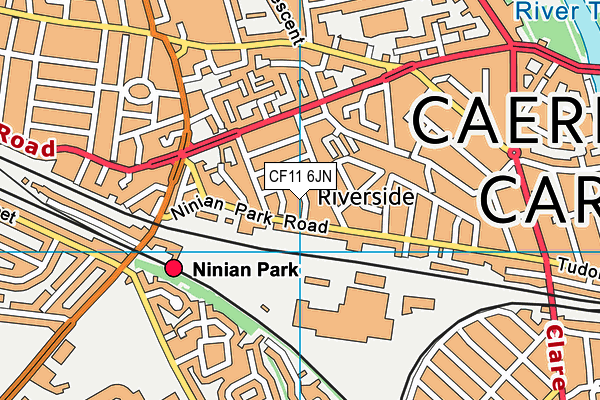 CF11 6JN map - OS VectorMap District (Ordnance Survey)