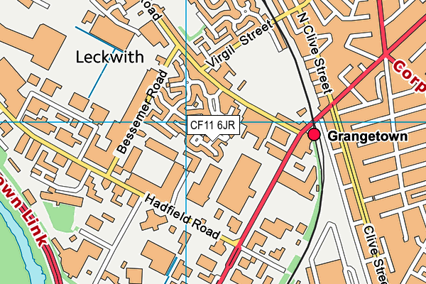 CF11 6JR map - OS VectorMap District (Ordnance Survey)