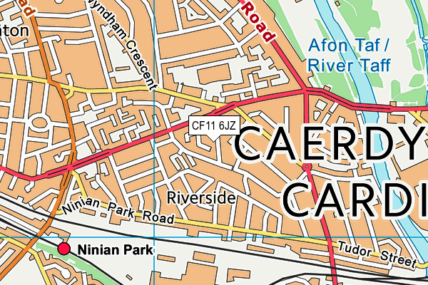 CF11 6JZ map - OS VectorMap District (Ordnance Survey)