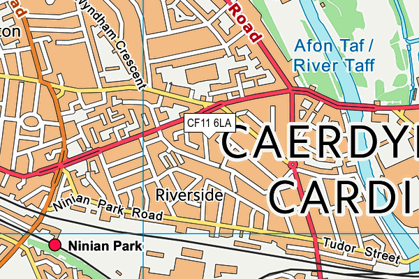 CF11 6LA map - OS VectorMap District (Ordnance Survey)