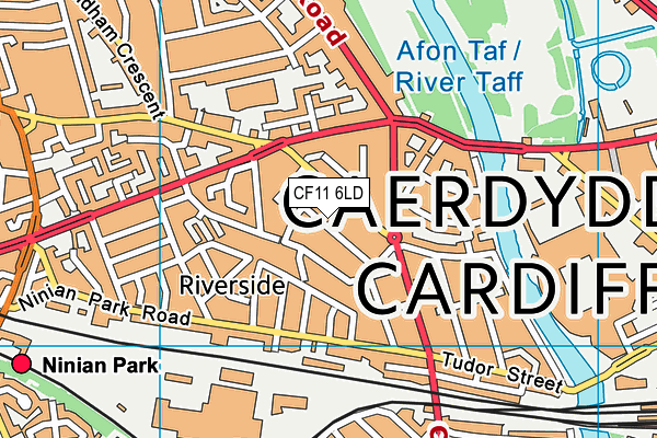 CF11 6LD map - OS VectorMap District (Ordnance Survey)