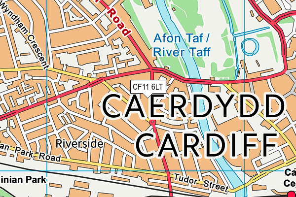 CF11 6LT map - OS VectorMap District (Ordnance Survey)