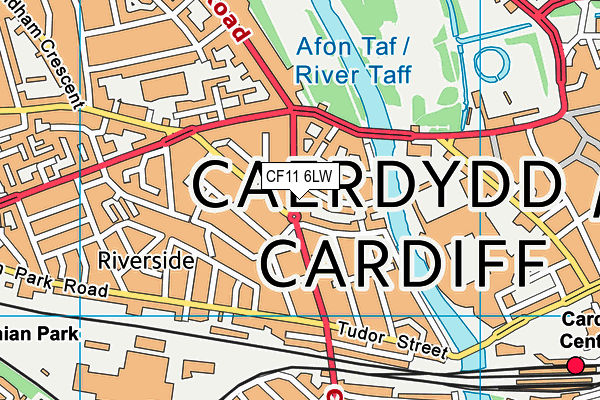 CF11 6LW map - OS VectorMap District (Ordnance Survey)