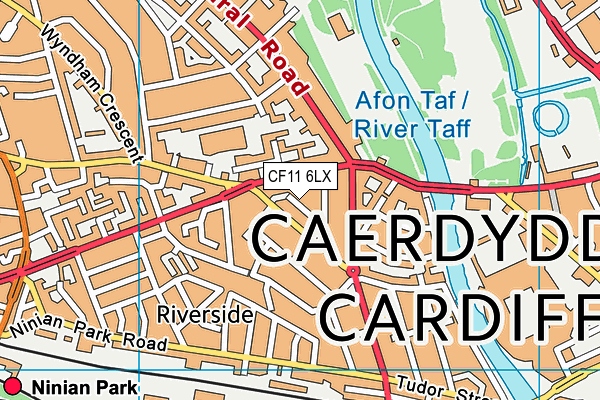 CF11 6LX map - OS VectorMap District (Ordnance Survey)