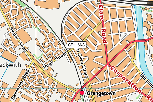 CF11 6NS map - OS VectorMap District (Ordnance Survey)