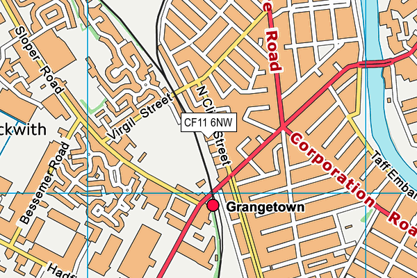 CF11 6NW map - OS VectorMap District (Ordnance Survey)