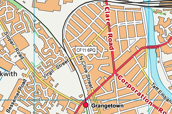 CF11 6PQ map - OS VectorMap District (Ordnance Survey)