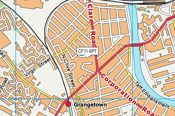 CF11 6PT map - OS VectorMap District (Ordnance Survey)