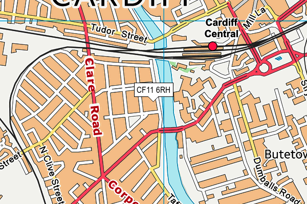 CF11 6RH map - OS VectorMap District (Ordnance Survey)