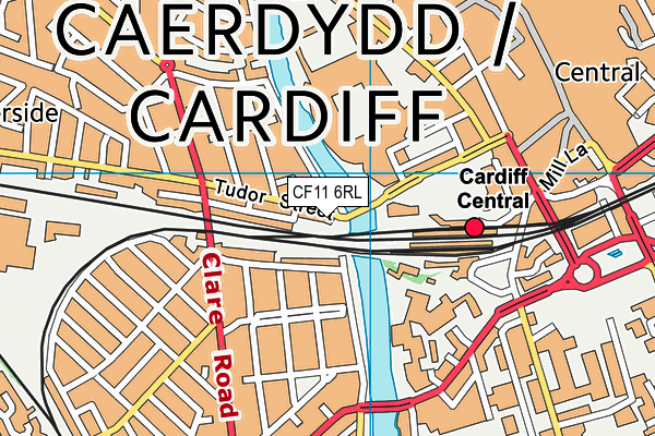 CF11 6RL map - OS VectorMap District (Ordnance Survey)