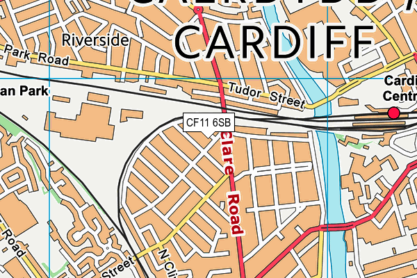 CF11 6SB map - OS VectorMap District (Ordnance Survey)