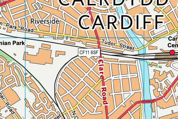 CF11 6SF map - OS VectorMap District (Ordnance Survey)