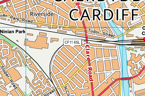 CF11 6SL map - OS VectorMap District (Ordnance Survey)