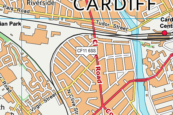 CF11 6SS map - OS VectorMap District (Ordnance Survey)