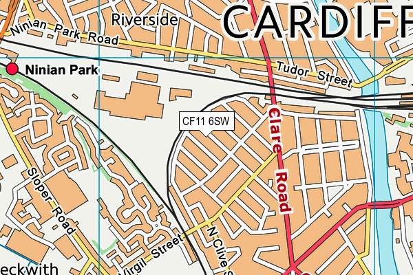 CF11 6SW map - OS VectorMap District (Ordnance Survey)