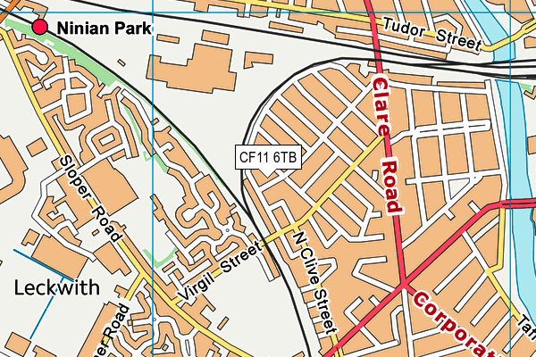 CF11 6TB map - OS VectorMap District (Ordnance Survey)