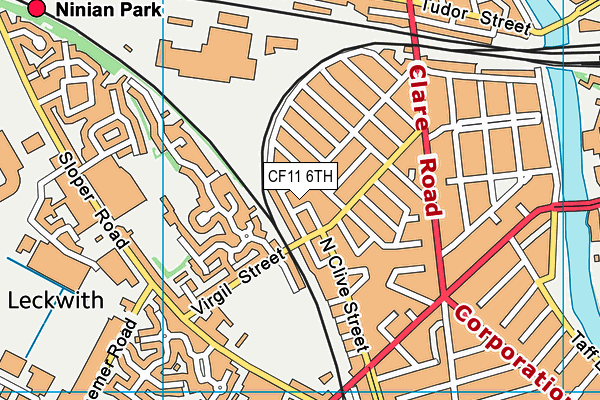 CF11 6TH map - OS VectorMap District (Ordnance Survey)