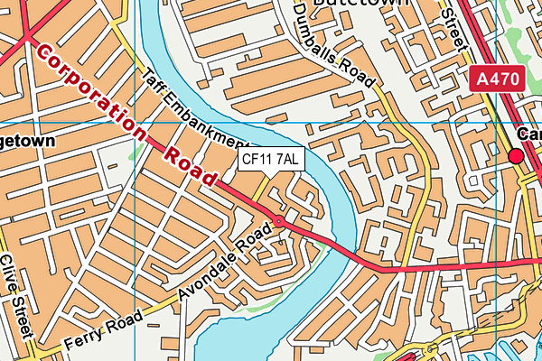 CF11 7AL map - OS VectorMap District (Ordnance Survey)