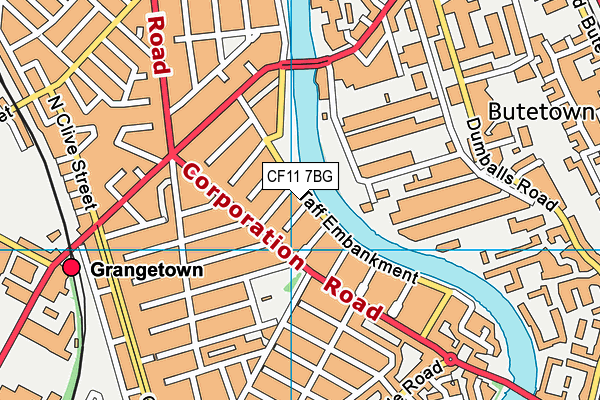 CF11 7BG map - OS VectorMap District (Ordnance Survey)