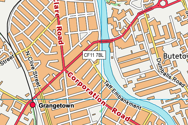 CF11 7BL map - OS VectorMap District (Ordnance Survey)