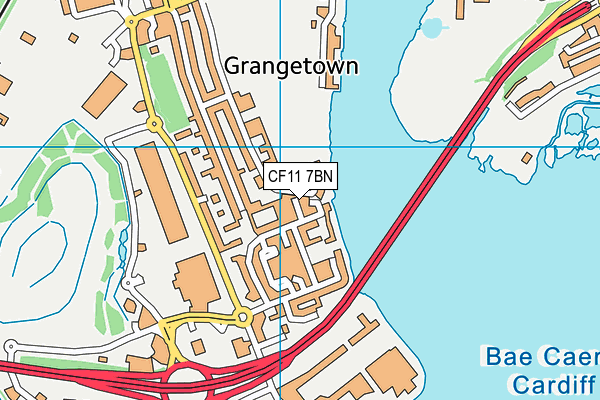 CF11 7BN map - OS VectorMap District (Ordnance Survey)