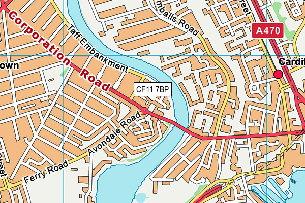 CF11 7BP map - OS VectorMap District (Ordnance Survey)