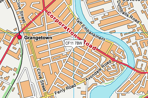 CF11 7BW map - OS VectorMap District (Ordnance Survey)