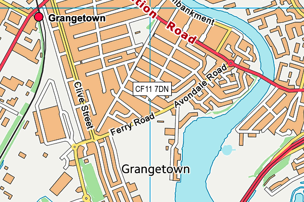 CF11 7DN map - OS VectorMap District (Ordnance Survey)