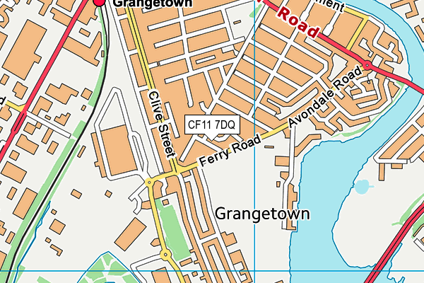 CF11 7DQ map - OS VectorMap District (Ordnance Survey)