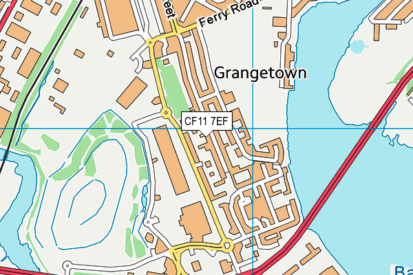 CF11 7EF map - OS VectorMap District (Ordnance Survey)