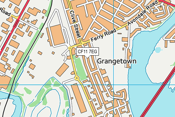 CF11 7EG map - OS VectorMap District (Ordnance Survey)