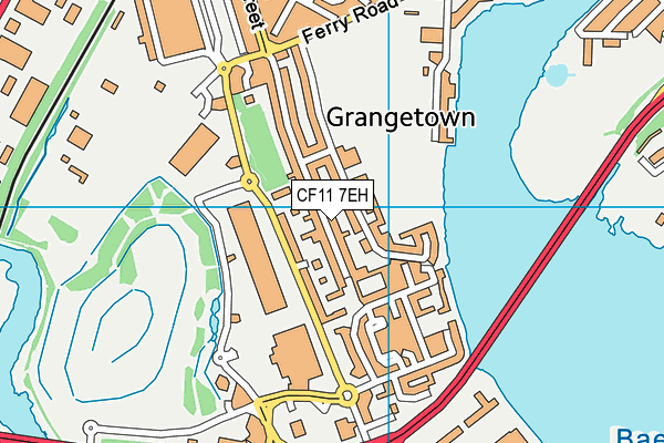 CF11 7EH map - OS VectorMap District (Ordnance Survey)