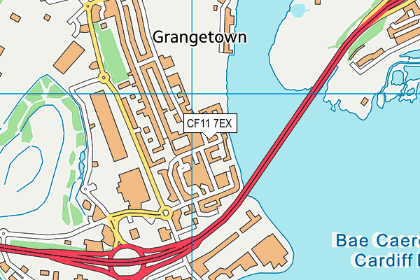 CF11 7EX map - OS VectorMap District (Ordnance Survey)