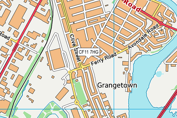 CF11 7HG map - OS VectorMap District (Ordnance Survey)