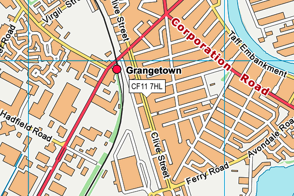 CF11 7HL map - OS VectorMap District (Ordnance Survey)