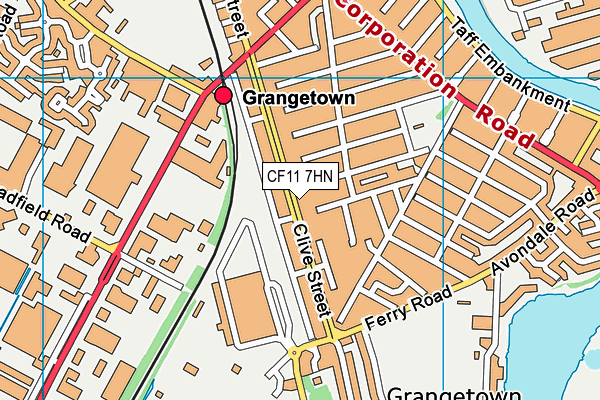 CF11 7HN map - OS VectorMap District (Ordnance Survey)