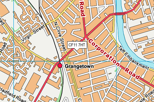 CF11 7HT map - OS VectorMap District (Ordnance Survey)