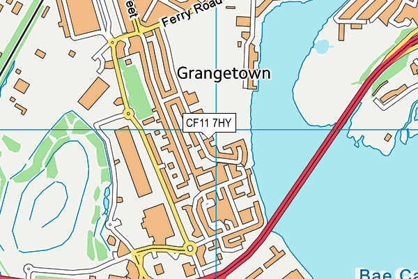 CF11 7HY map - OS VectorMap District (Ordnance Survey)