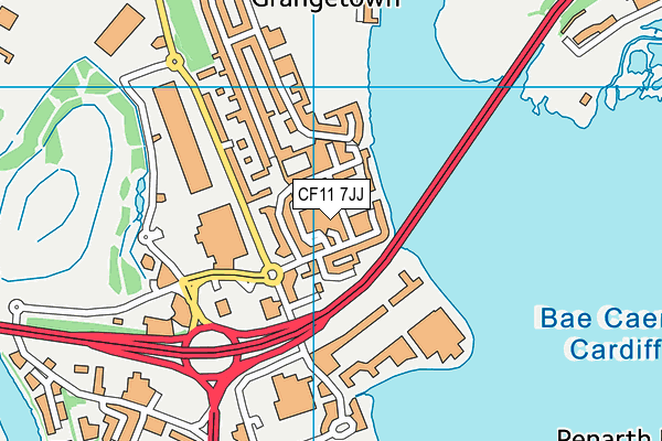 CF11 7JJ map - OS VectorMap District (Ordnance Survey)