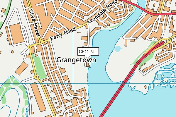 CF11 7JL map - OS VectorMap District (Ordnance Survey)